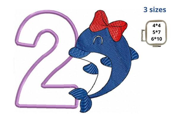 2nd Birthday for Girls: A Charming Embroidery Design