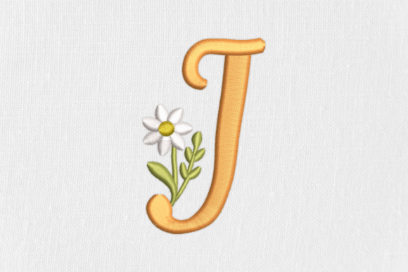 Captivating Letter J: Feathered and Leafy