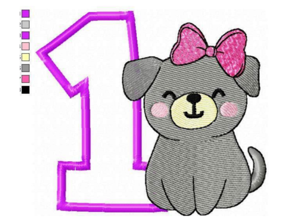 Celebrate with 1st Birthday for Girl Embroidery