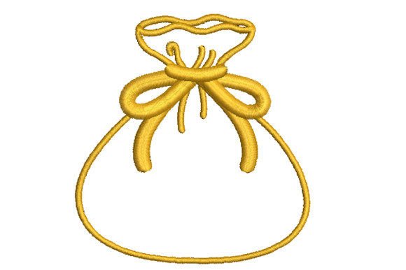 Charming Gift Bag with Gold Money Design