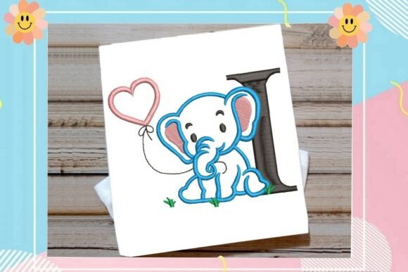 Charming I Letter Cute Elephant Decor for Business