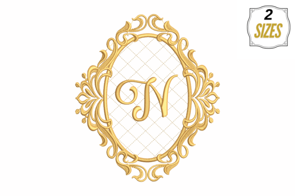 Charming Letter N in a Beautiful Frame