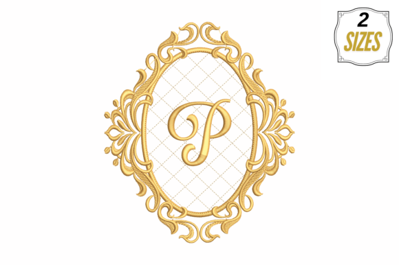 Charming Letter P in a Beautiful Frame