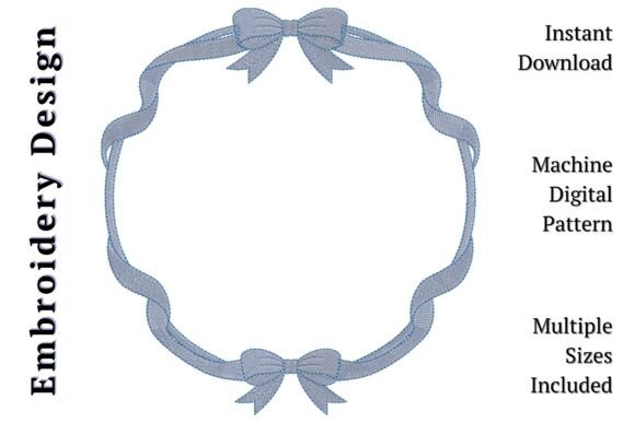 Elegant Blue Bow Frame for Premium Sweatshirts