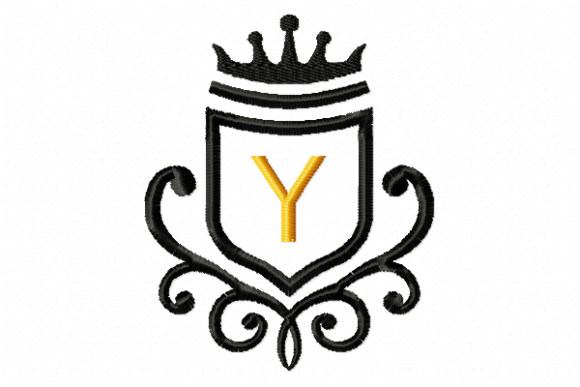 Elegant Vintage Royal Letter Y Embroidery Design