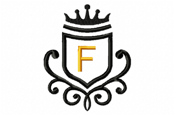 Exploring the Vintage Royal Letter F Embroidery Design