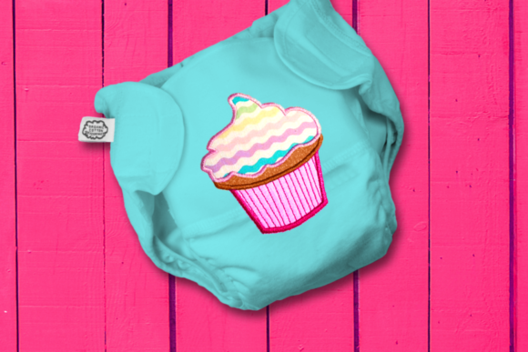 Frosted Cupcake Applique: A Sweet Embroidery Delight