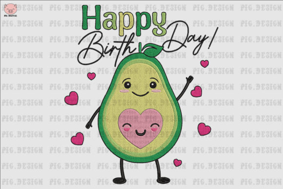 Happy Birthday Avocado: A Festive and Fun Design