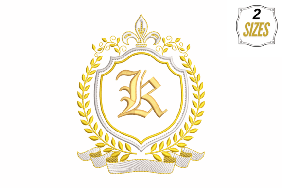 Letter K in a Beautiful Frame: A Delightful Embroidery Design