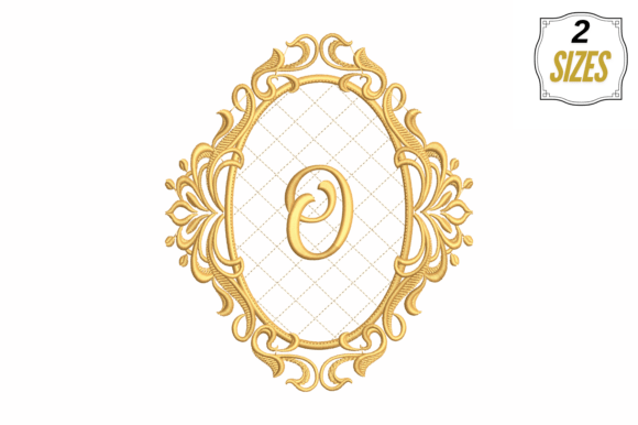 Letter O in a Beautiful Frame: A Premium Embroidery Design