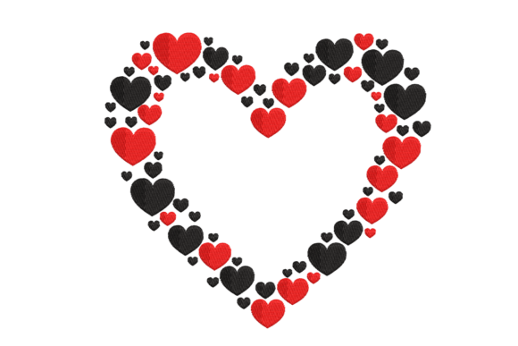 Red Black Heart Frame: A Bold and Striking Design
