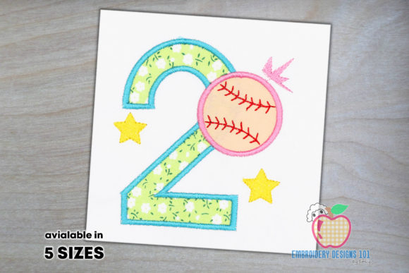Review: 2nd Birthday Baseball Applique for Kids