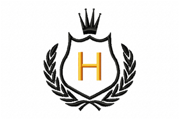 Royal Crest Letter H: A Touch of Elegance for Holiday Creations