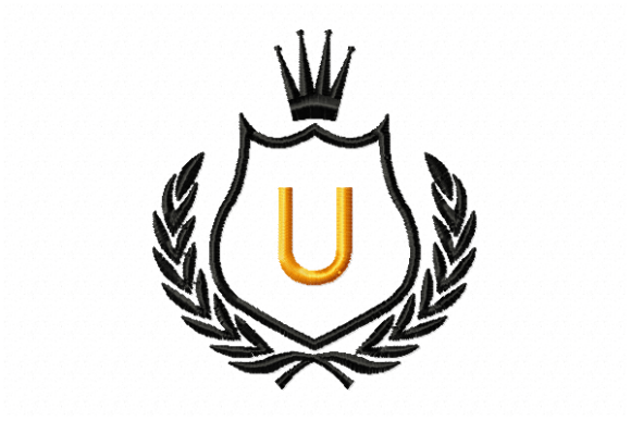 Royal Crest Letter U: A Luxurious Embroidery Design